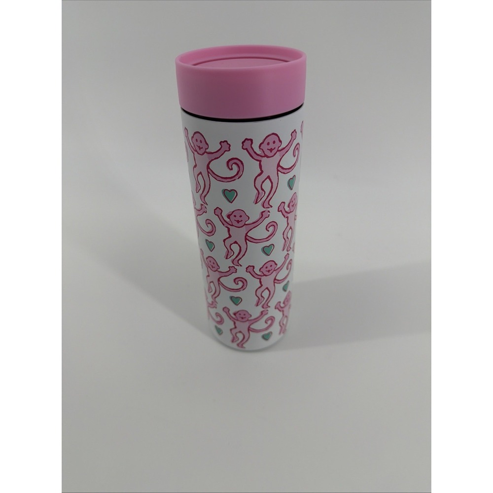 Starbucks X Roller Rabbit‎ 16oz Stainless Steel Tumbler Pink Money Holiday Cup